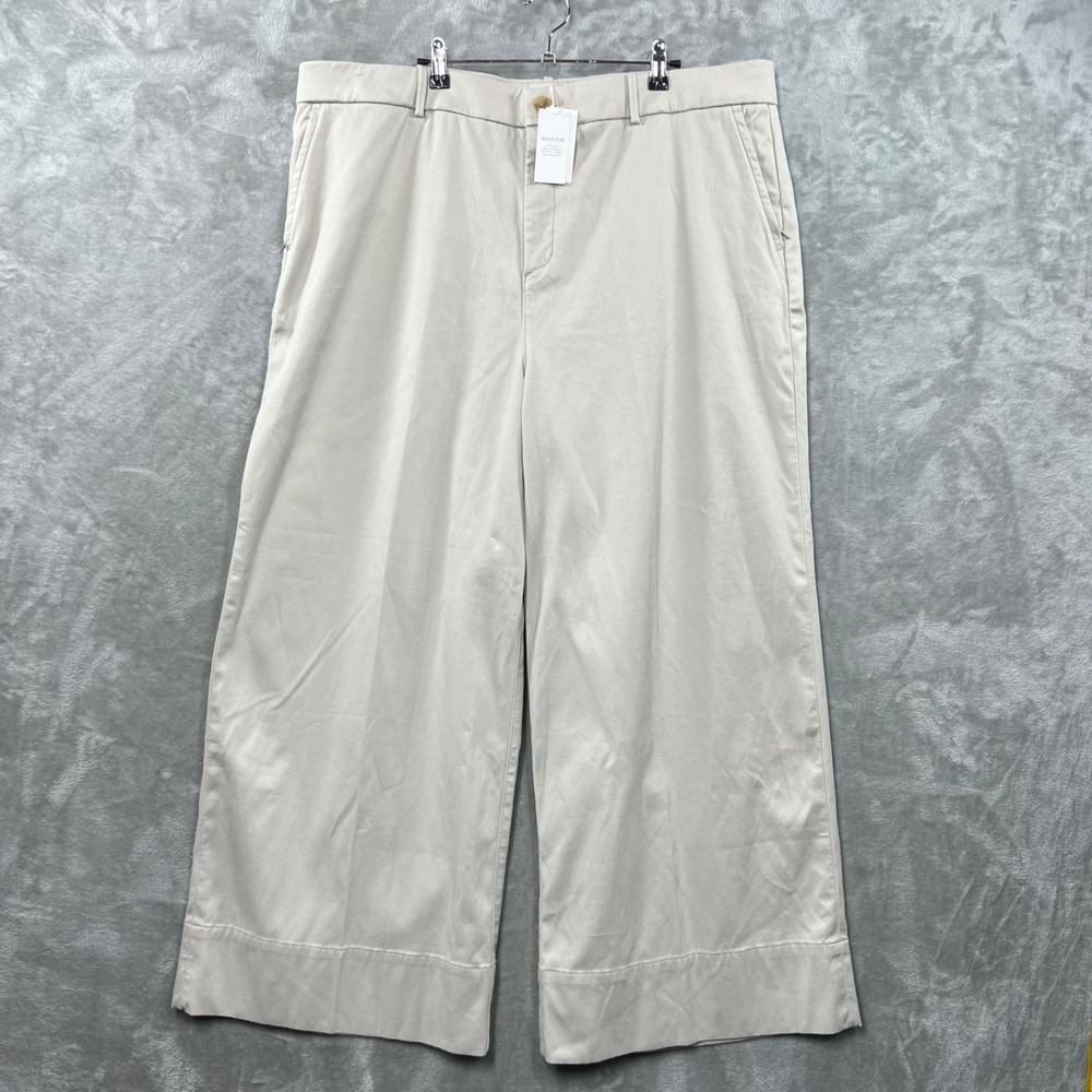 SPANX Supersmooth Stretch Twill Wide Leg‎ Pant Women's 3x Bone Classic NEW